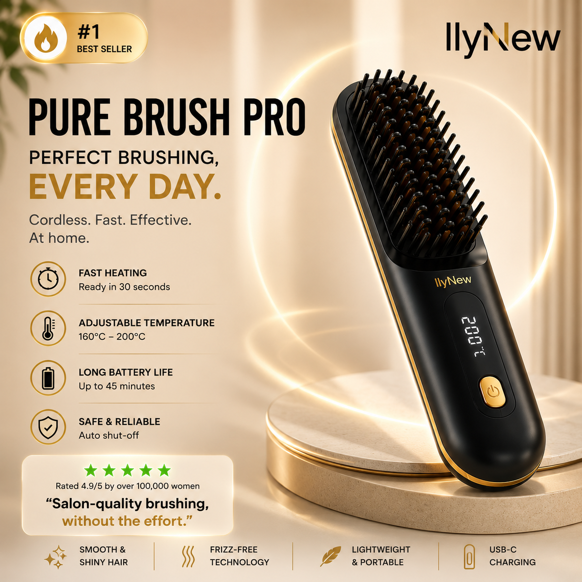 PureBrush MAX ™- Simple Cordless Home Brush